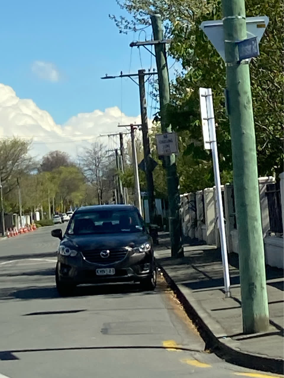 The photograph attached to this road signage report