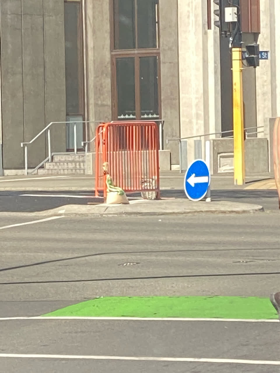 The photograph attached to this road signage report