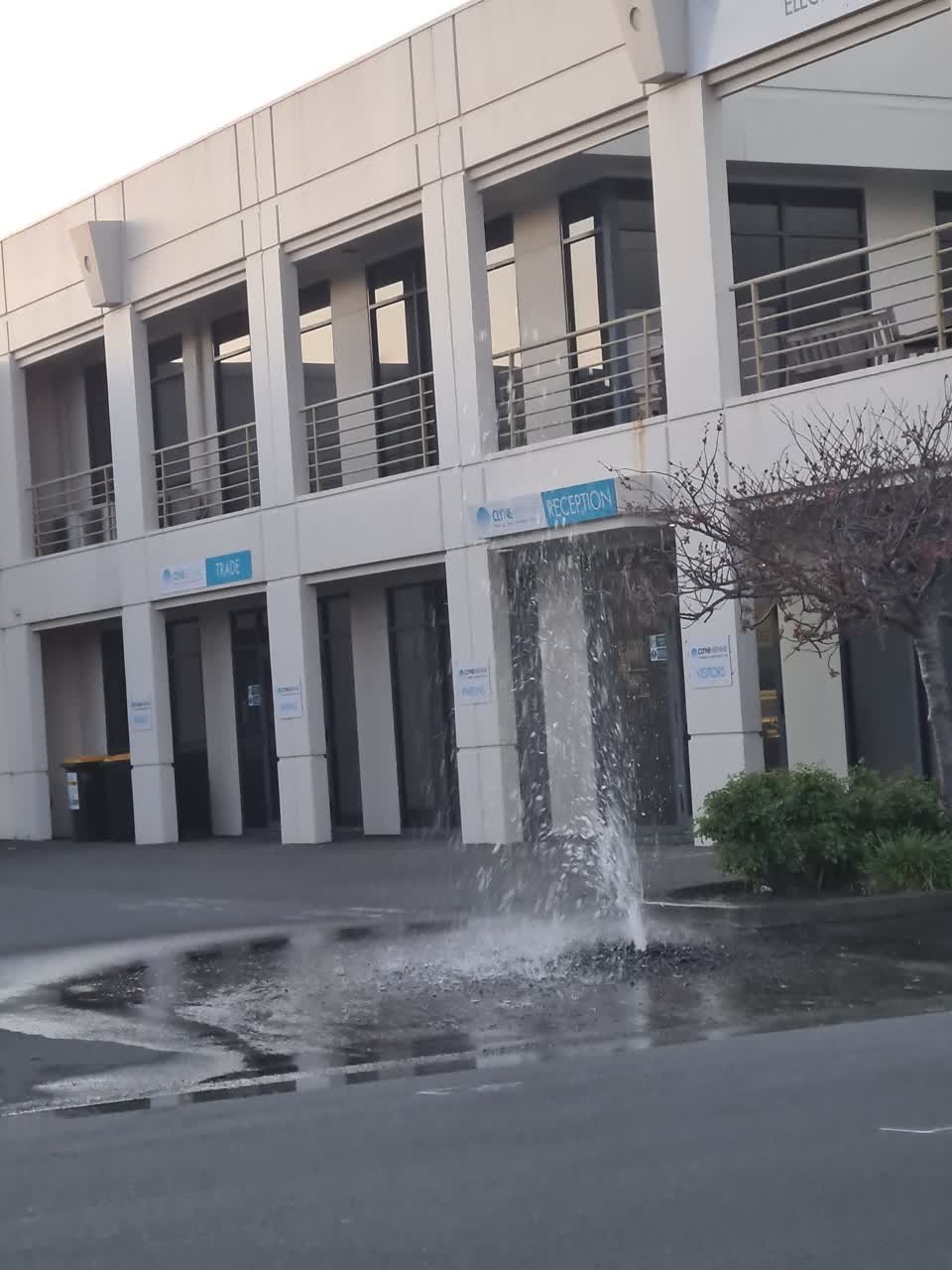 The photograph attached to this water leak report
