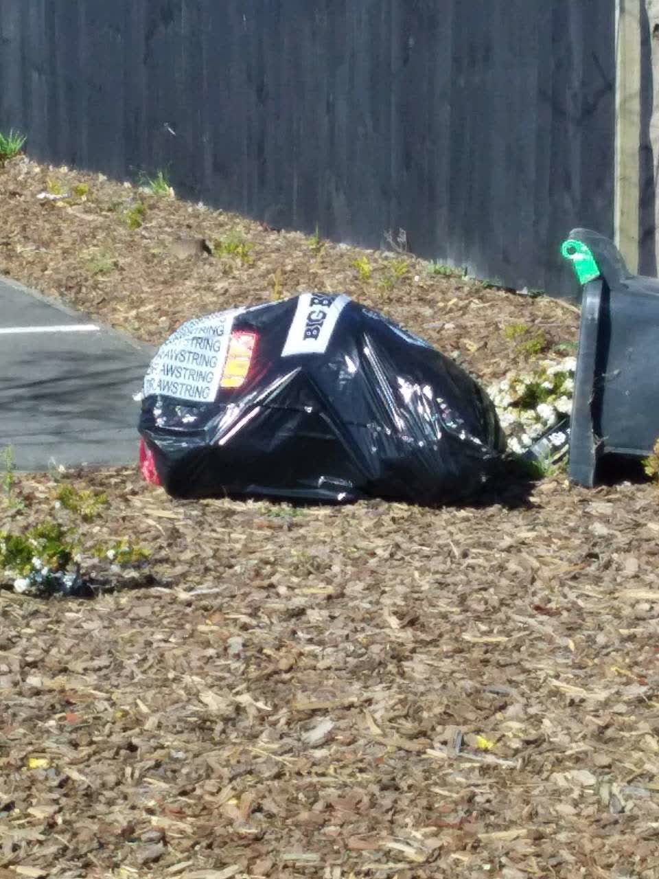 The photograph attached to this dumped rubbish report