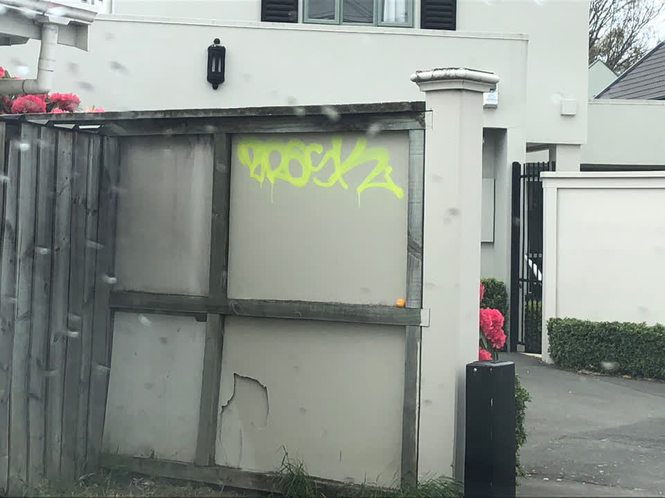 The photograph attached to this graffiti report