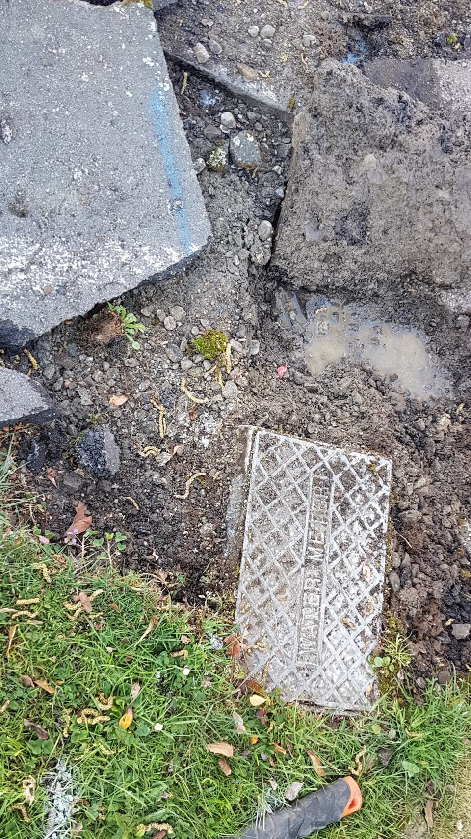 The photograph attached to this water leak report