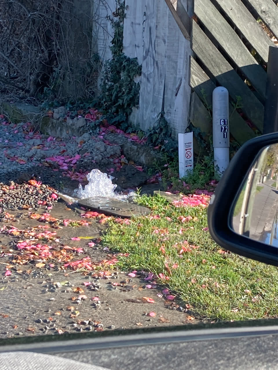The photograph attached to this water leak report
