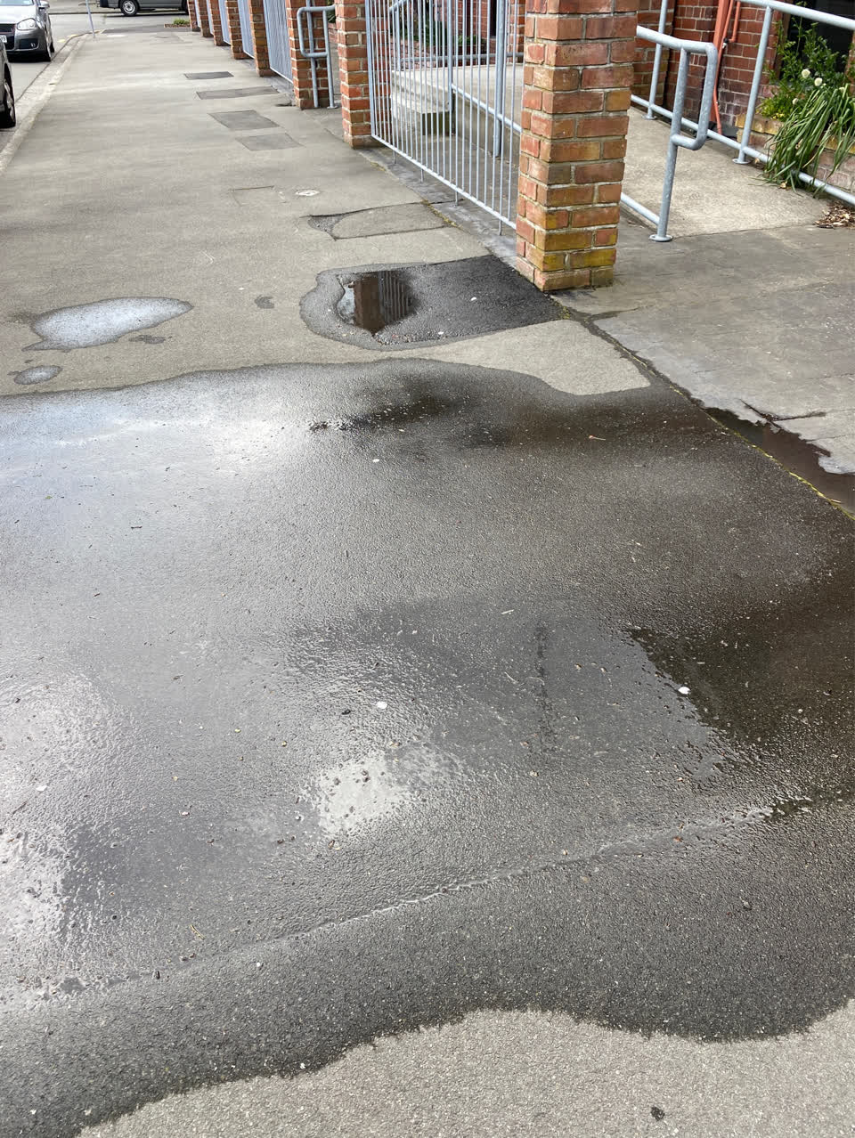The photograph attached to this water leak report