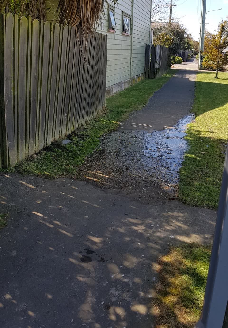 The photograph attached to this water leak report