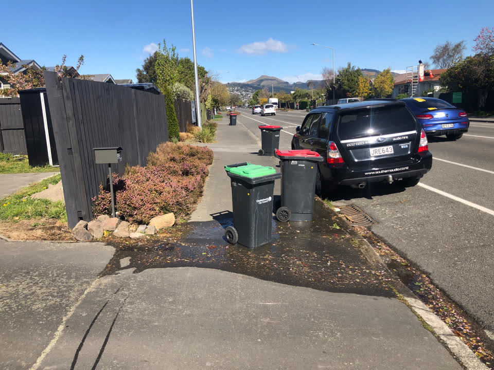 The photograph attached to this water leak report