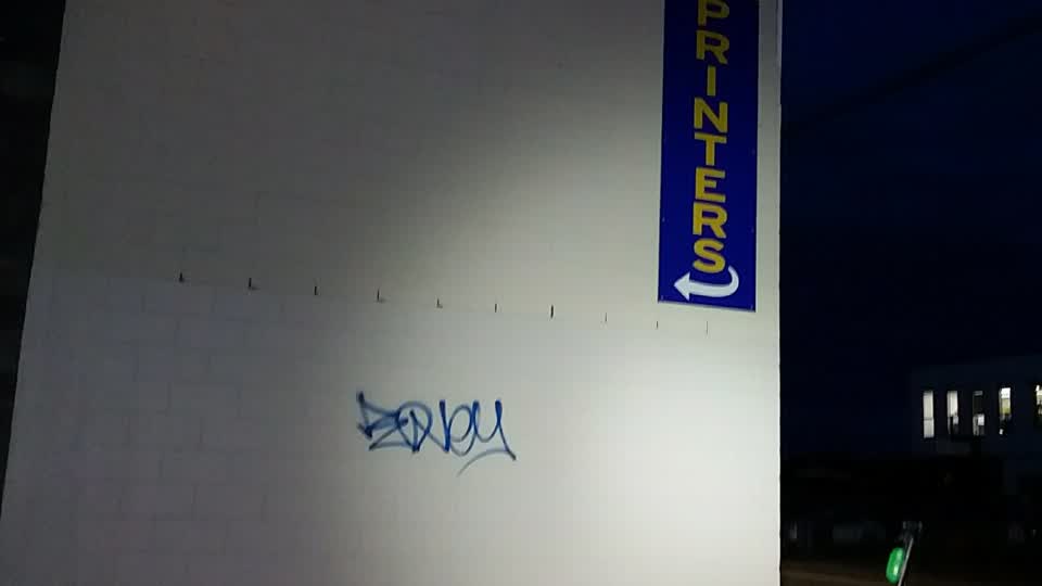 The photograph attached to this graffiti report