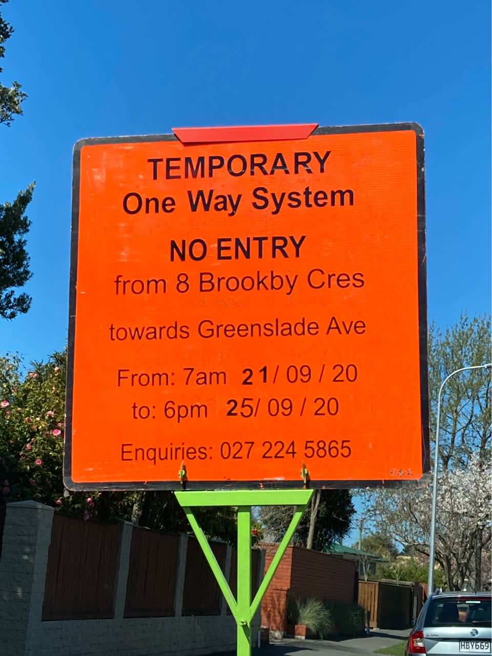 The photograph attached to this road blockage report