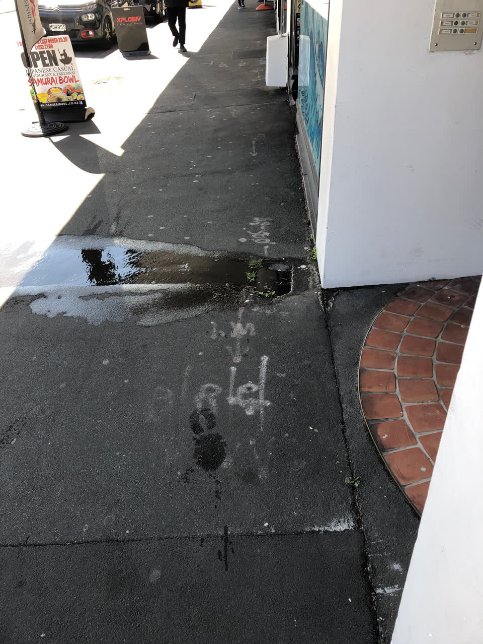 The photograph attached to this water leak report