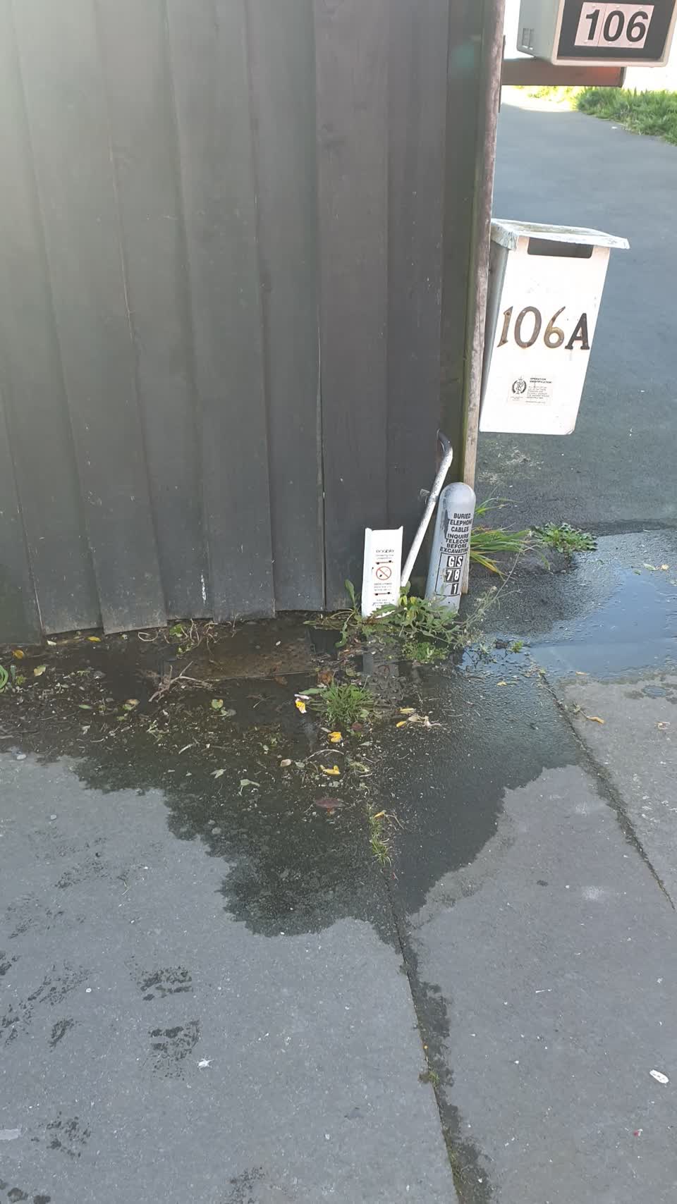 The photograph attached to this water leak report