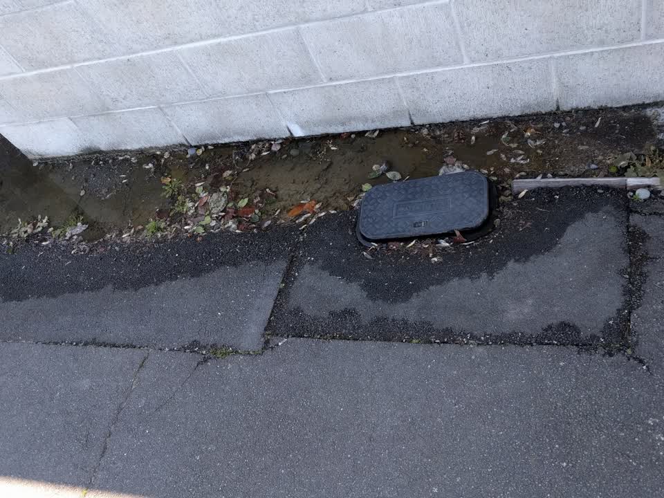 The photograph attached to this water leak report