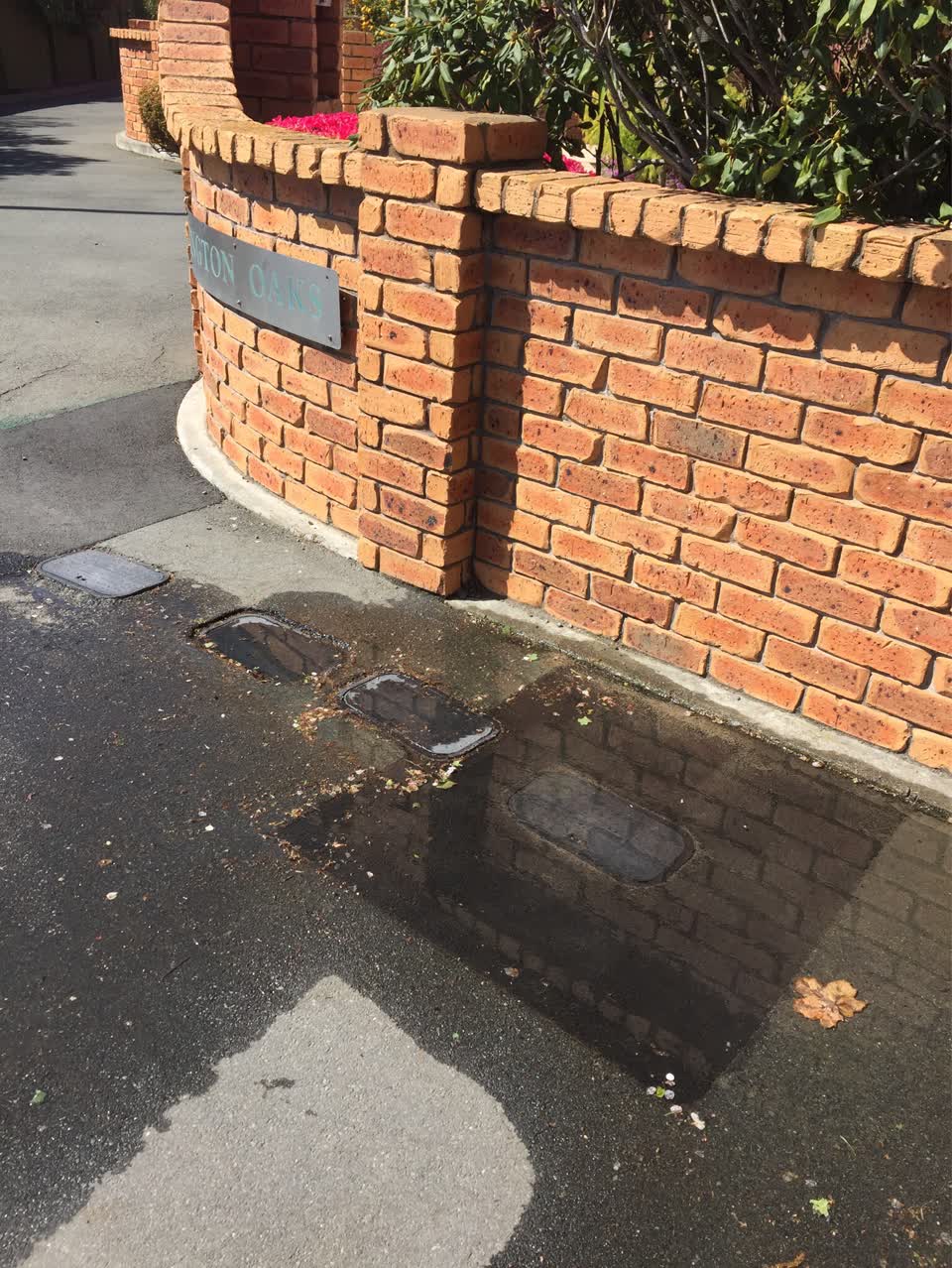 The photograph attached to this water leak report