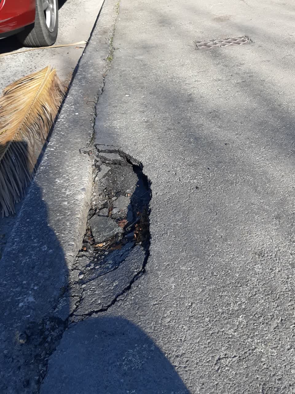 The photograph attached to this pothole report