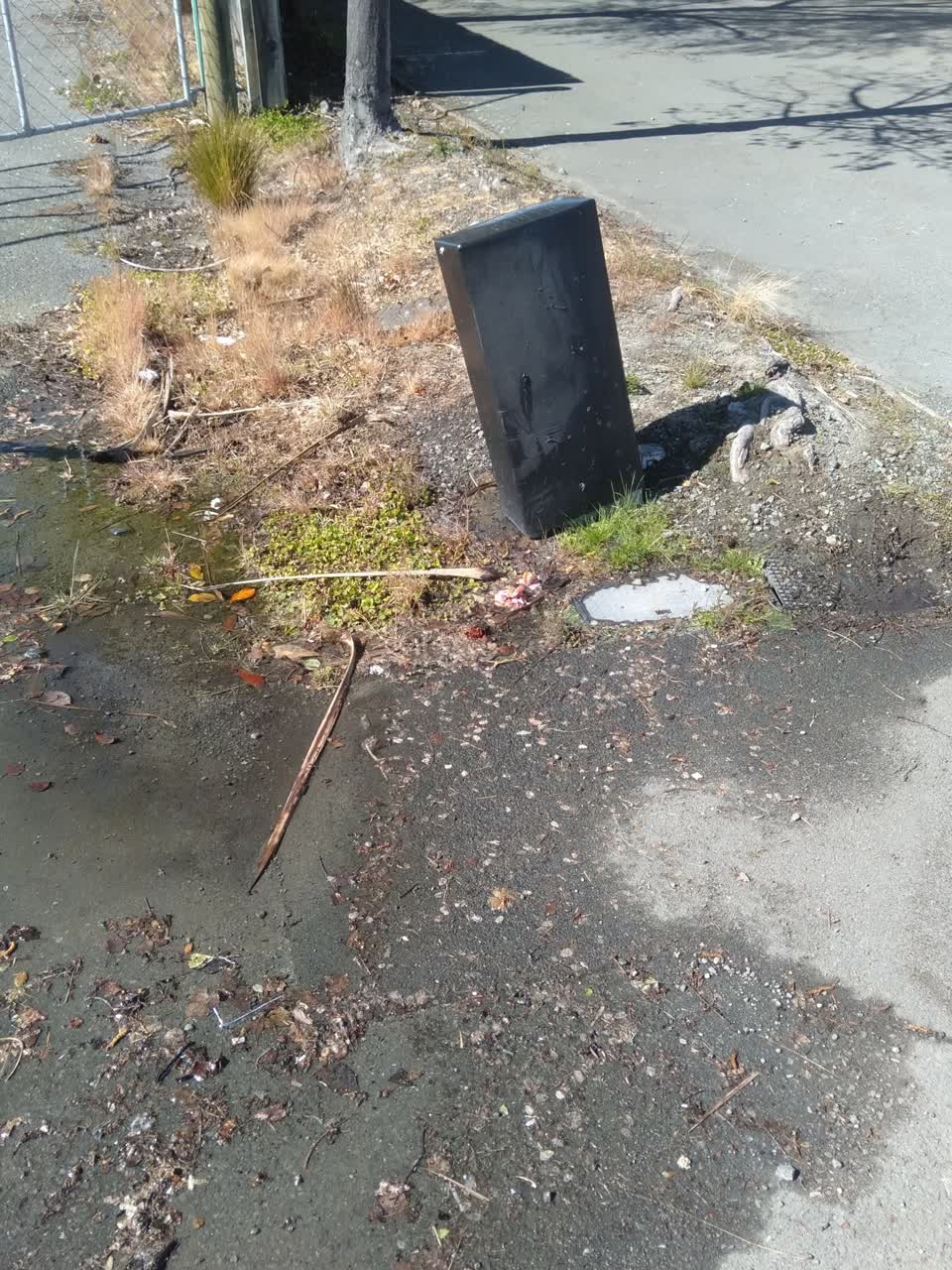 The photograph attached to this water leak report