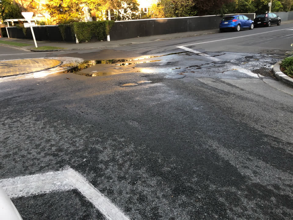 The photograph attached to this water leak report