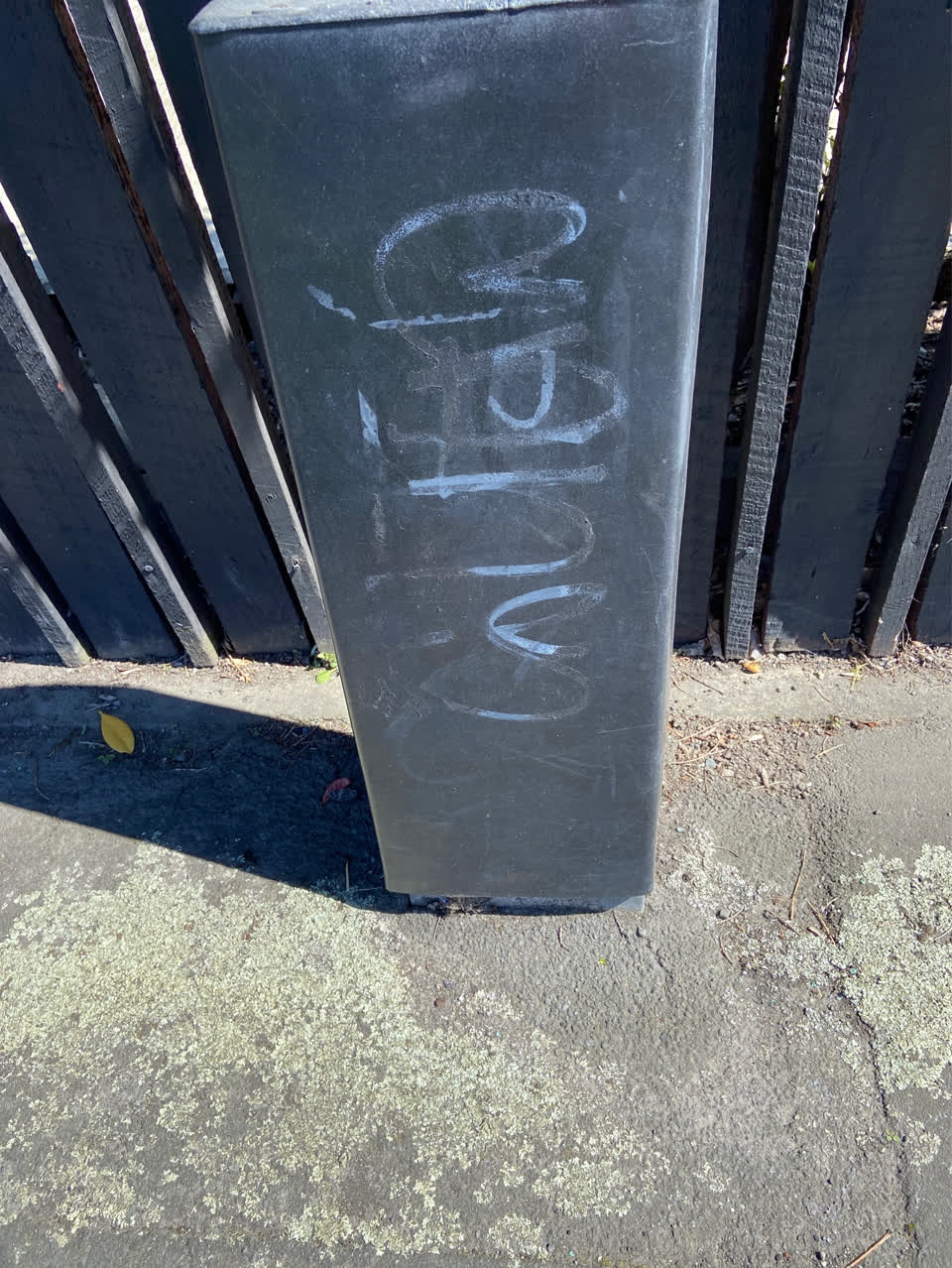The photograph attached to this graffiti report