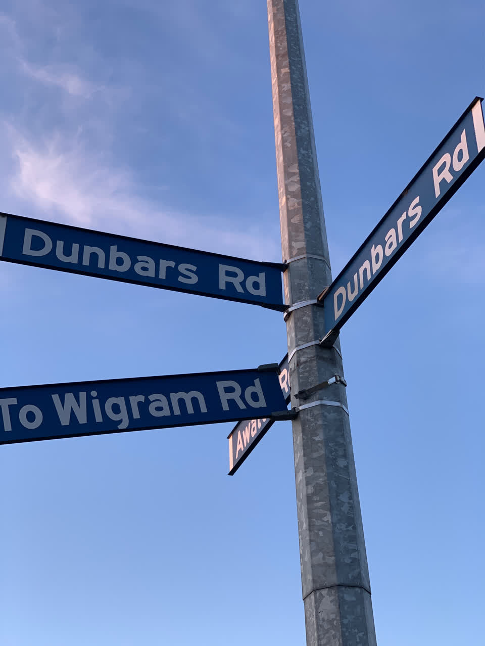 The photograph attached to this road signage report