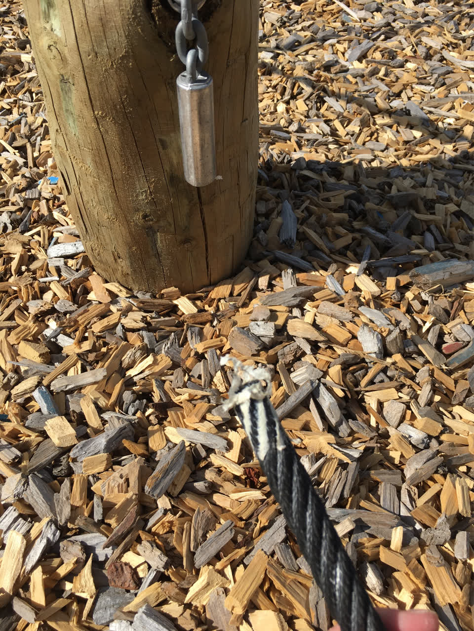 The photograph attached to this playground equipment report
