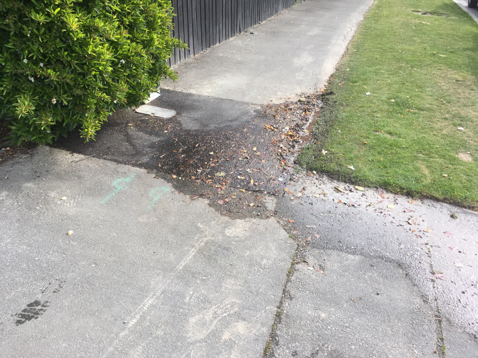 The photograph attached to this water leak report