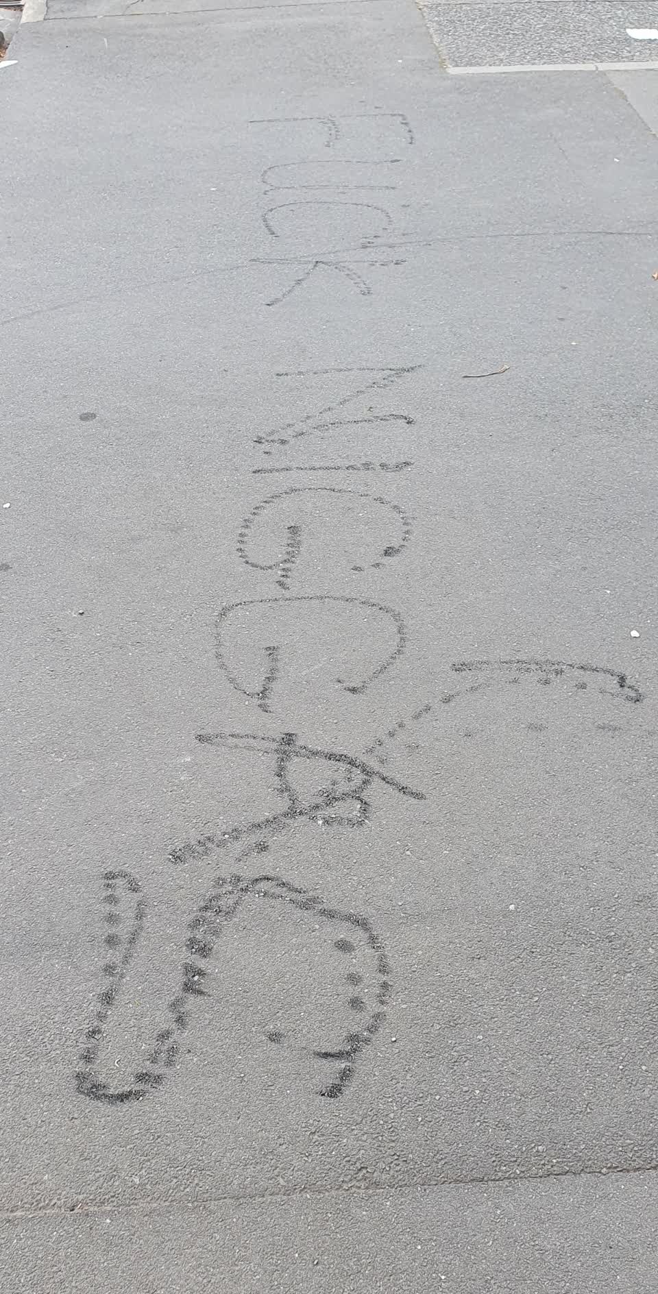 The photograph attached to this graffiti - public property report
