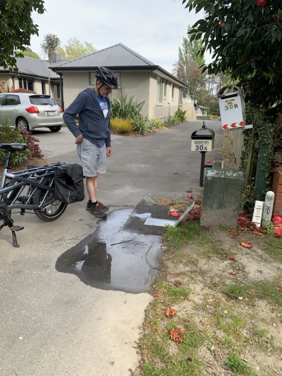 The photograph attached to this water leak report