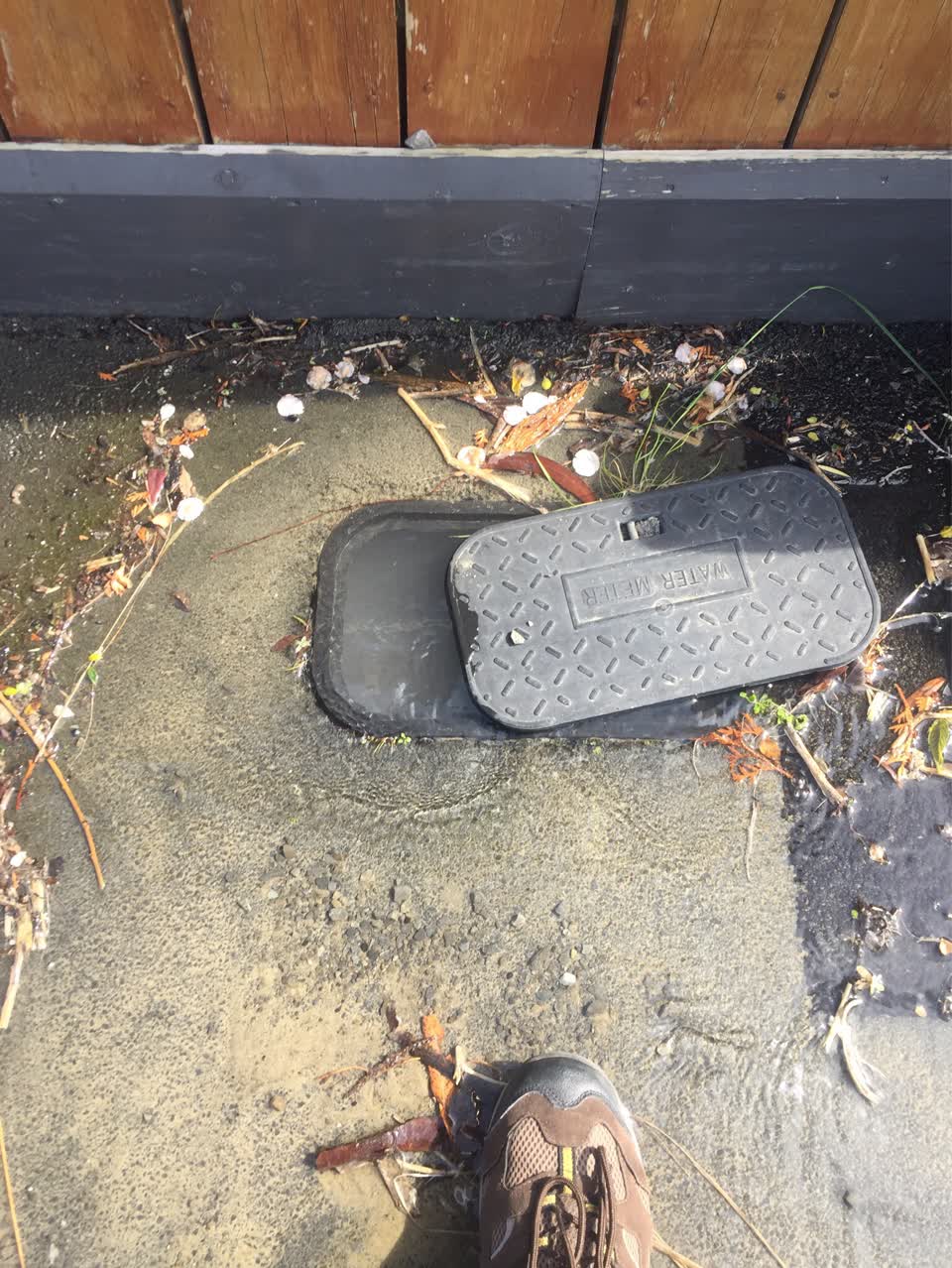 The photograph attached to this water leak report