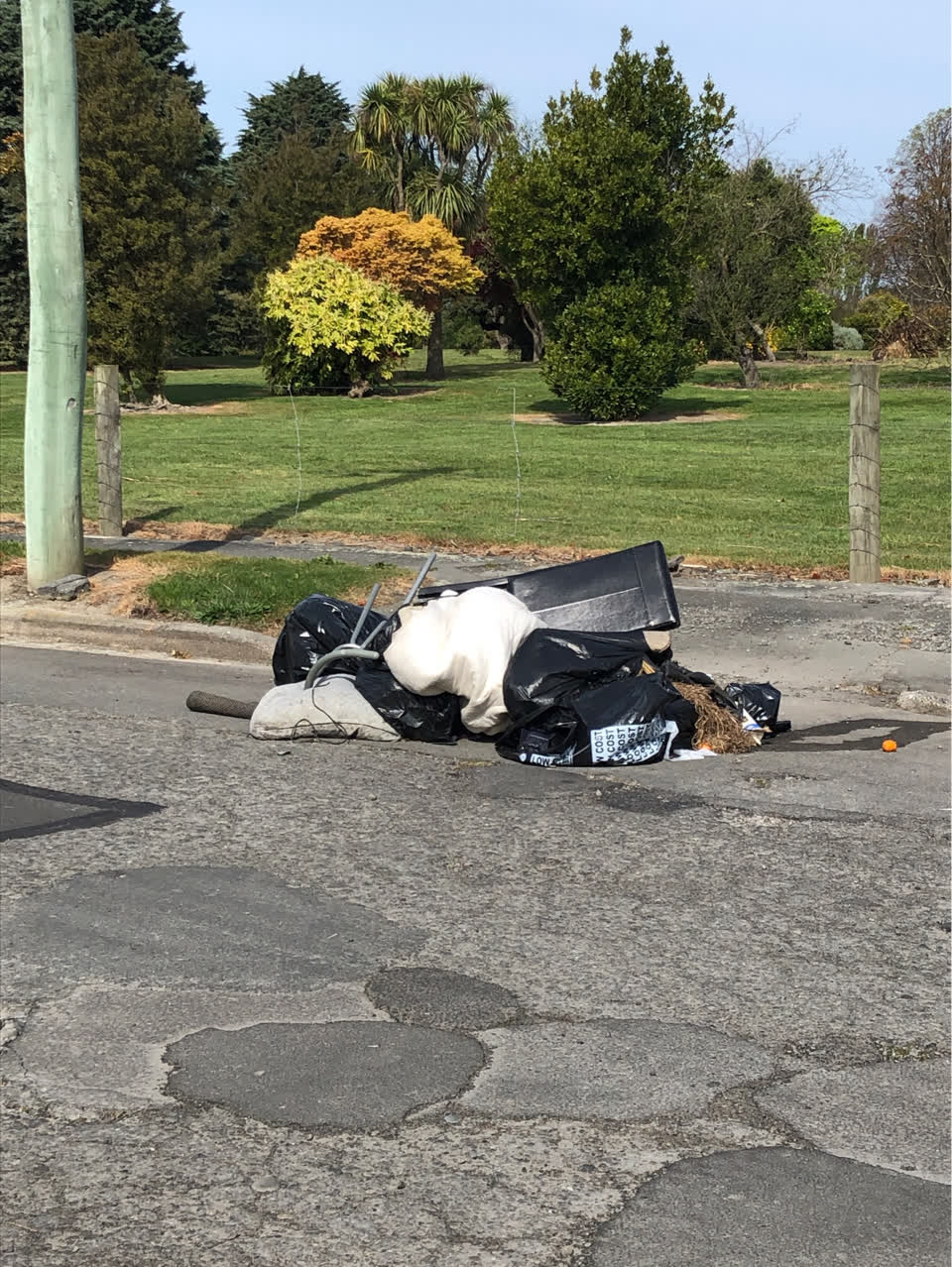 The photograph attached to this dumped rubbish report