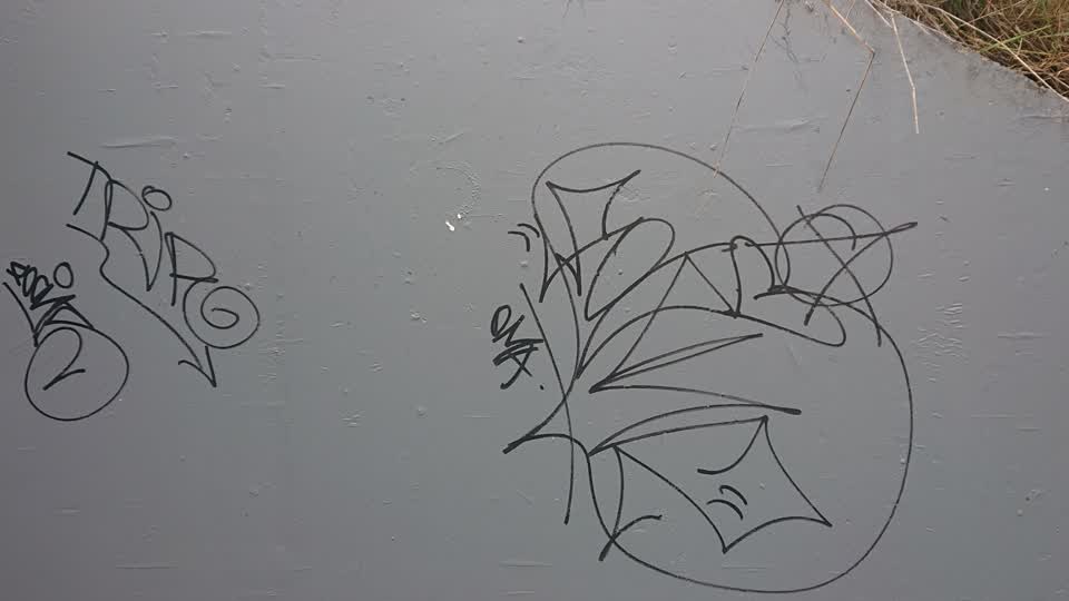The photograph attached to this graffiti report