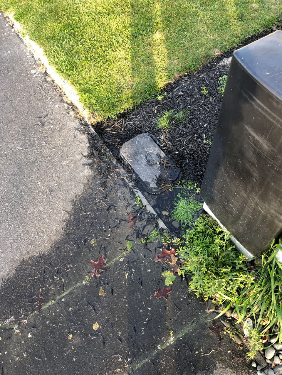 The photograph attached to this water leak report