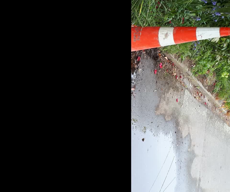 The photograph attached to this water leak report