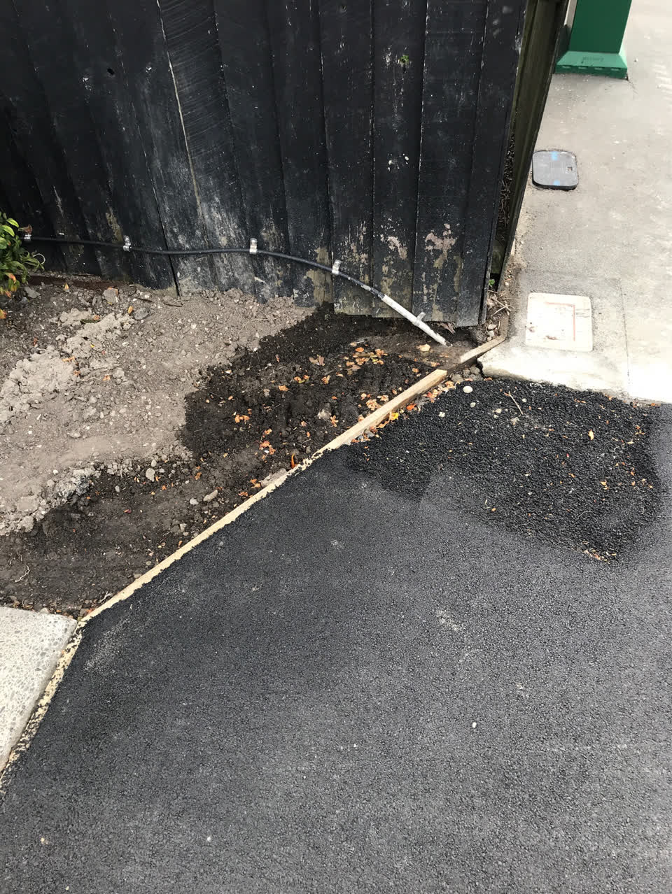 The photograph attached to this water leak report