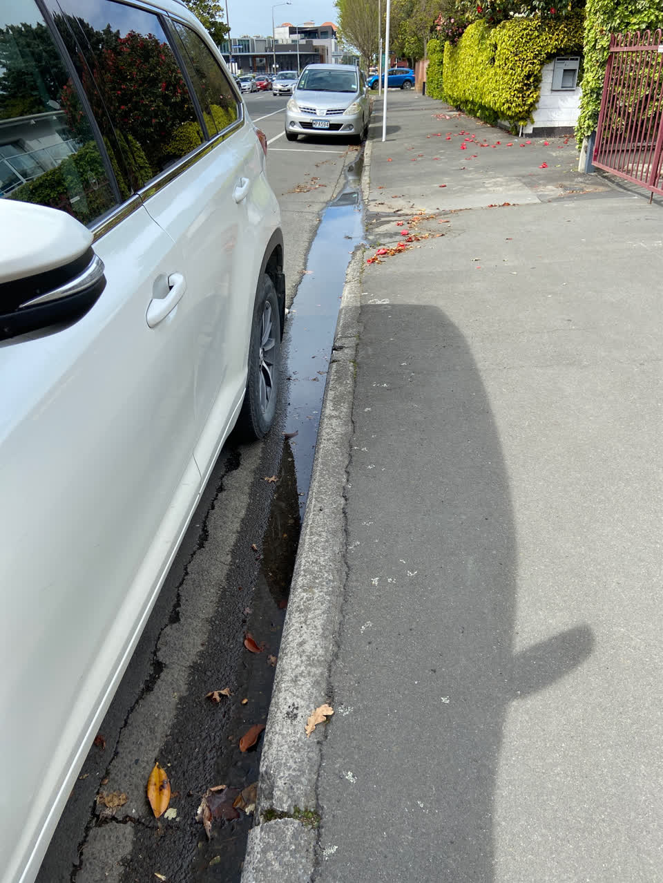 The photograph attached to this water leak report