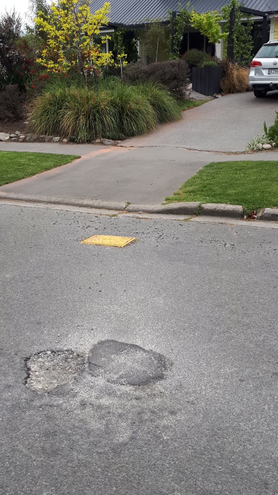 The photograph attached to this pothole report