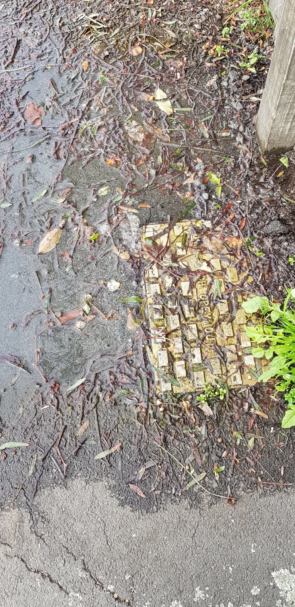 The photograph attached to this water leak report