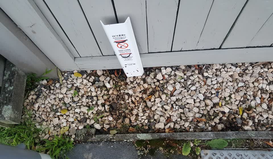 The photograph attached to this water leak report