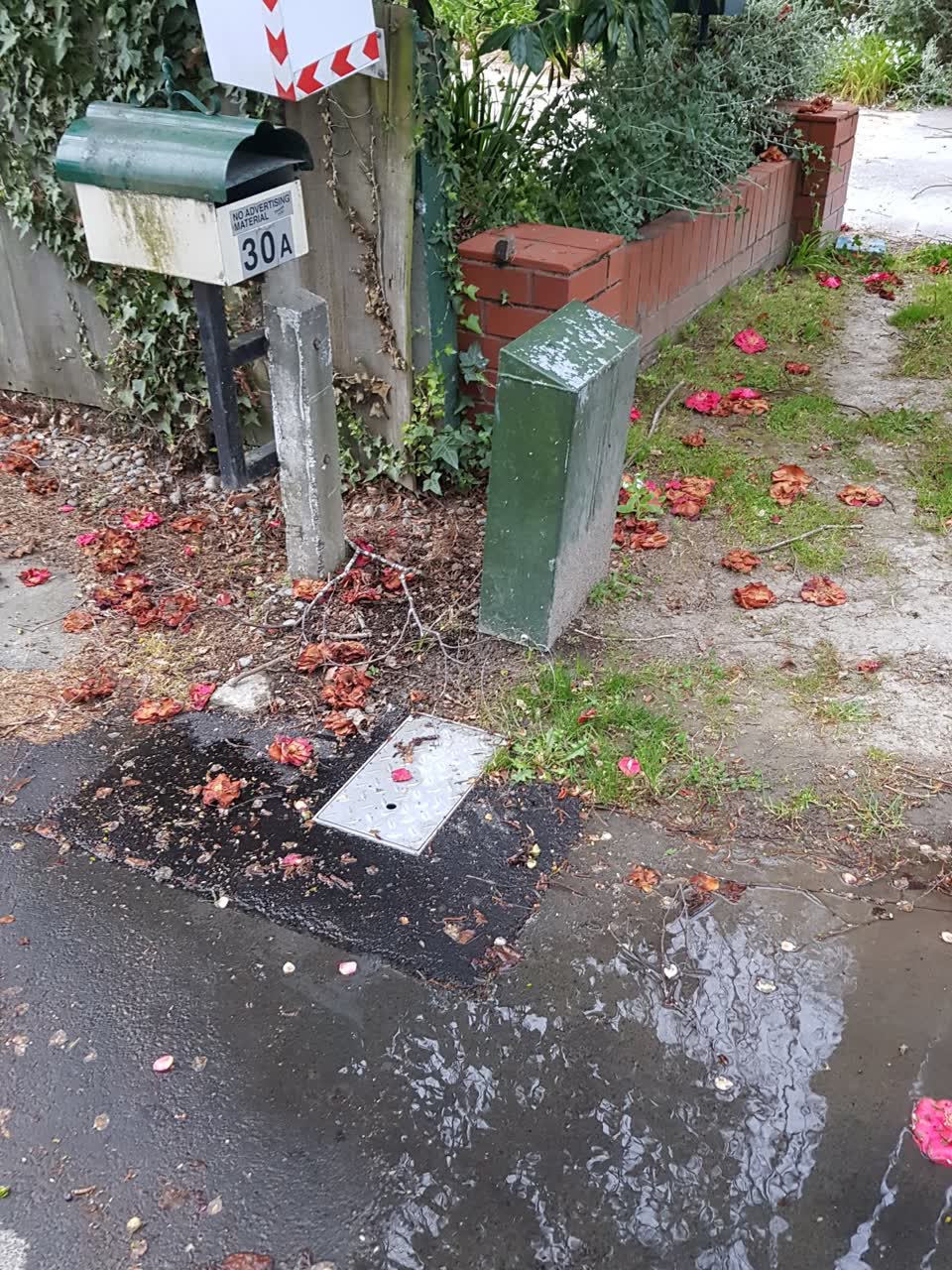The photograph attached to this water leak report
