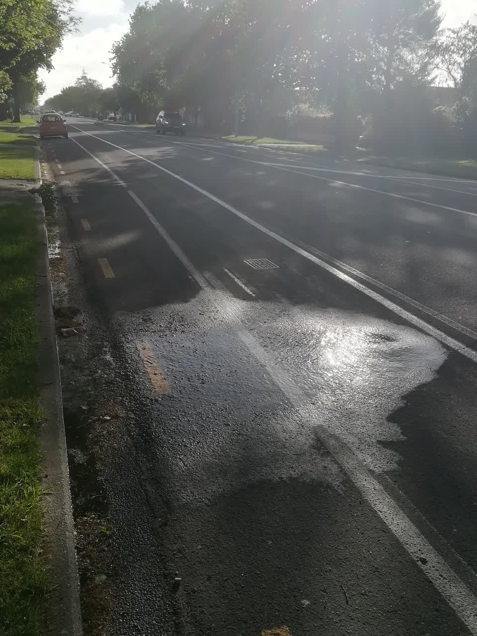 The photograph attached to this water leak report
