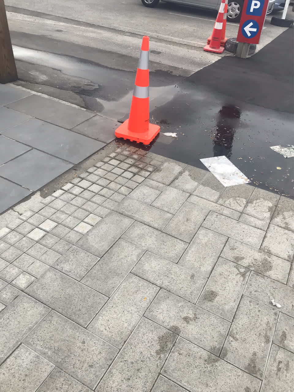 The photograph attached to this water leak report