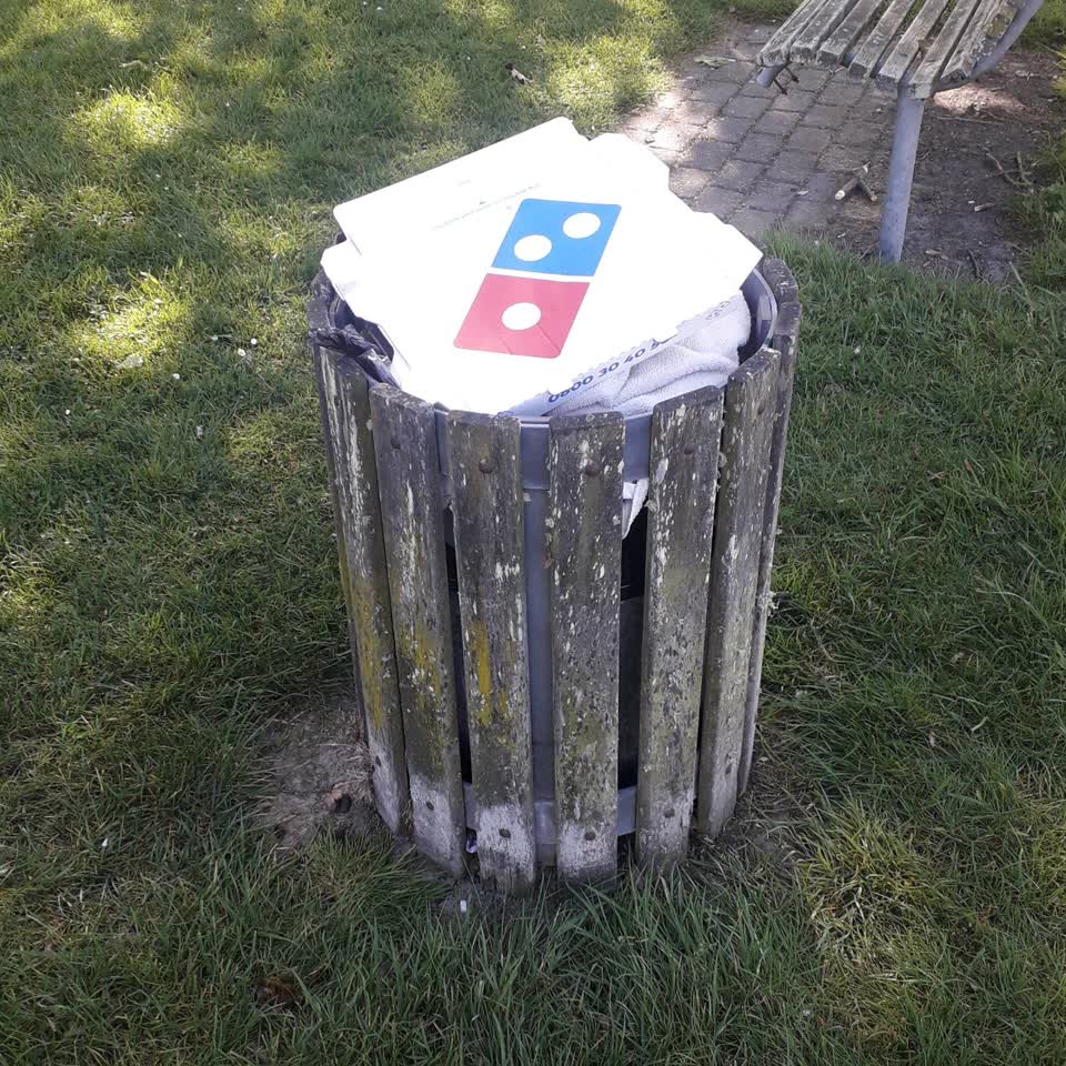 The photograph attached to this rubbish and bins - general report