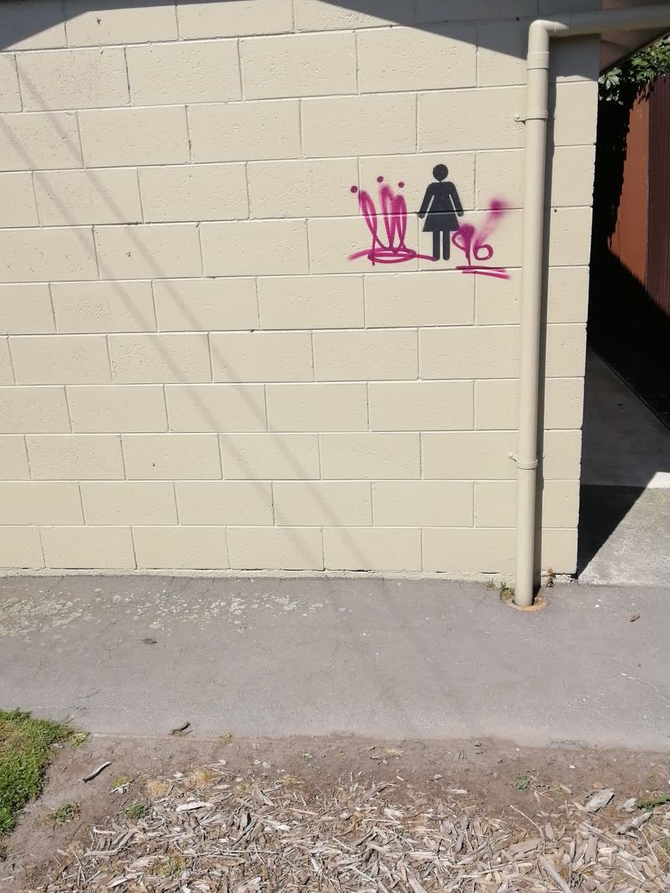The photograph attached to this vandalism - general report