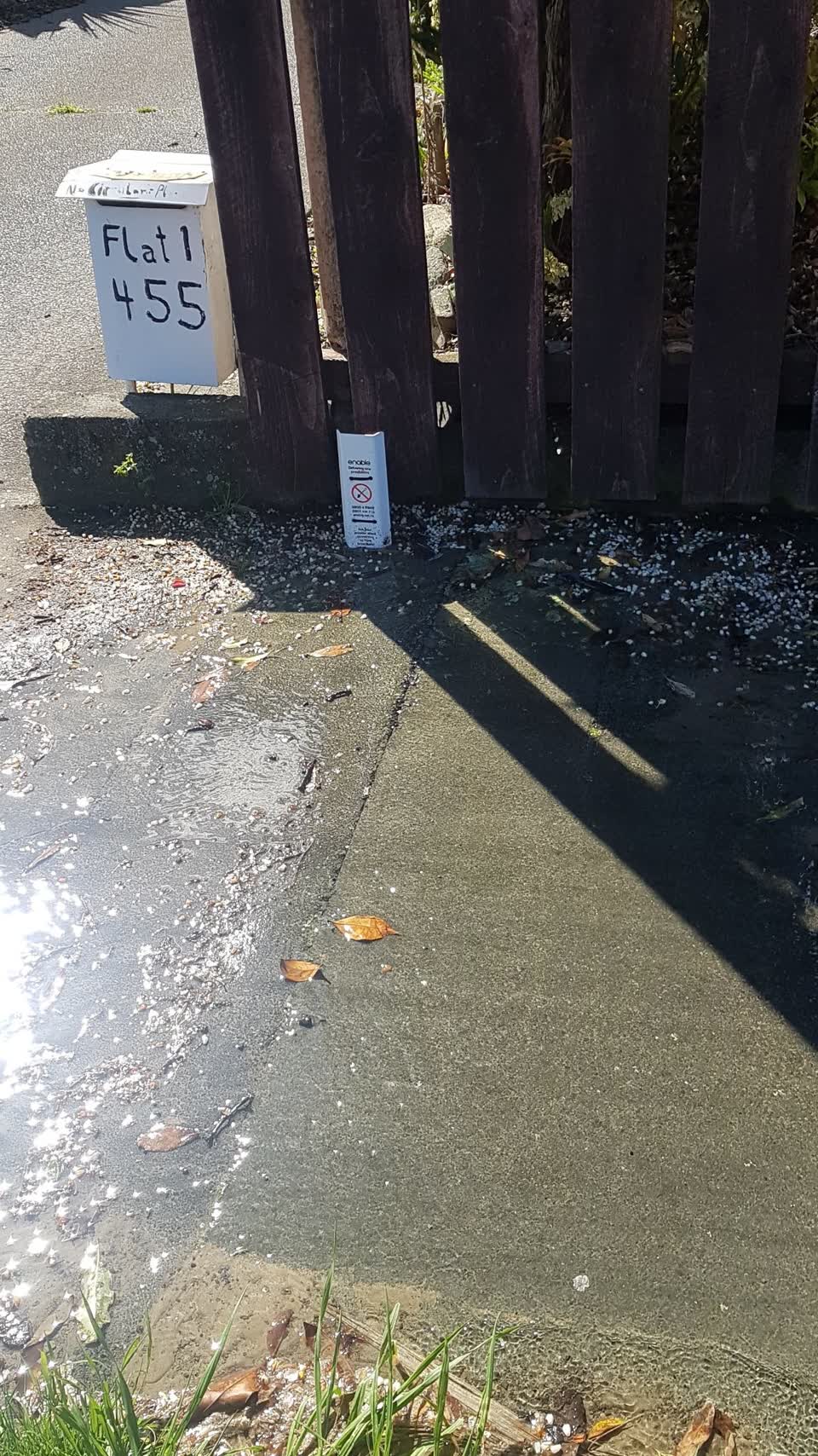 The photograph attached to this flooding report