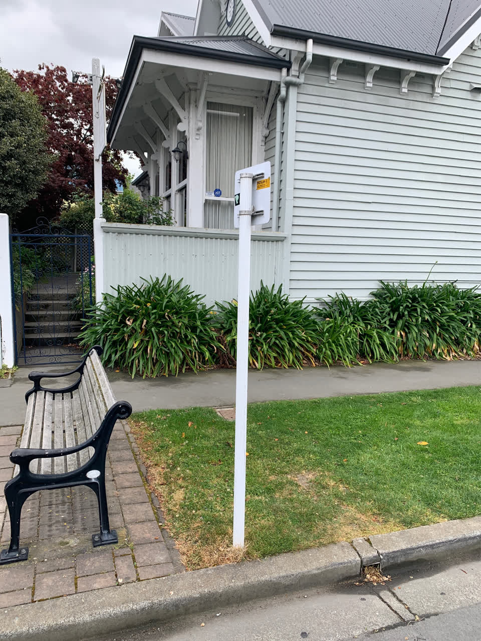 The photograph attached to this poles and signage - general report