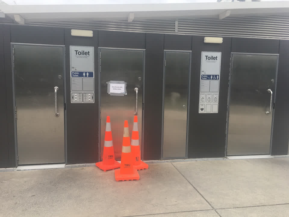 The photograph attached to this public toilet report