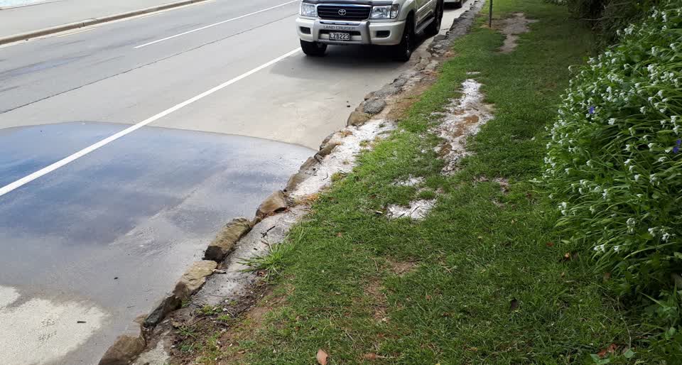 The photograph attached to this water leak report
