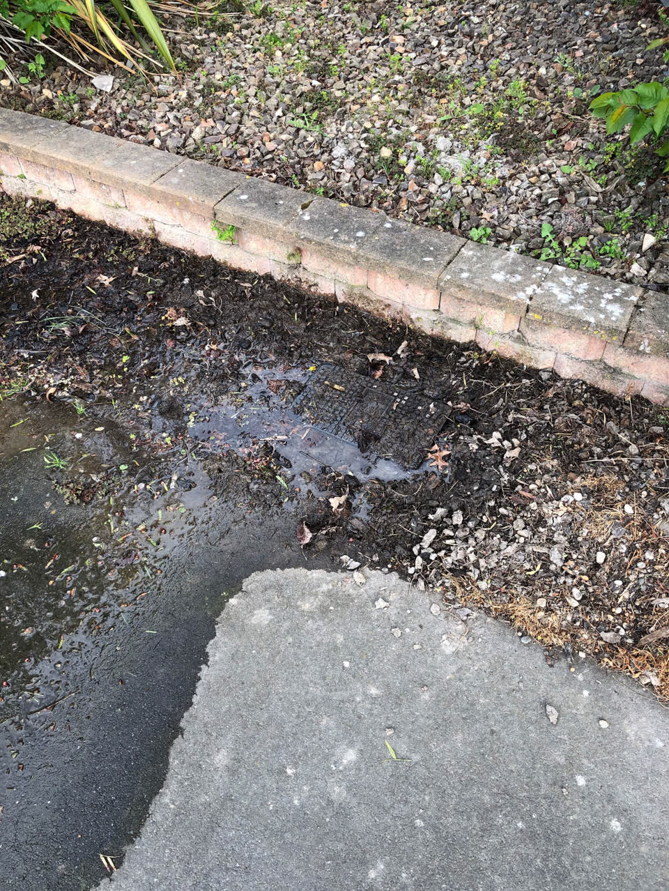 The photograph attached to this water leak report