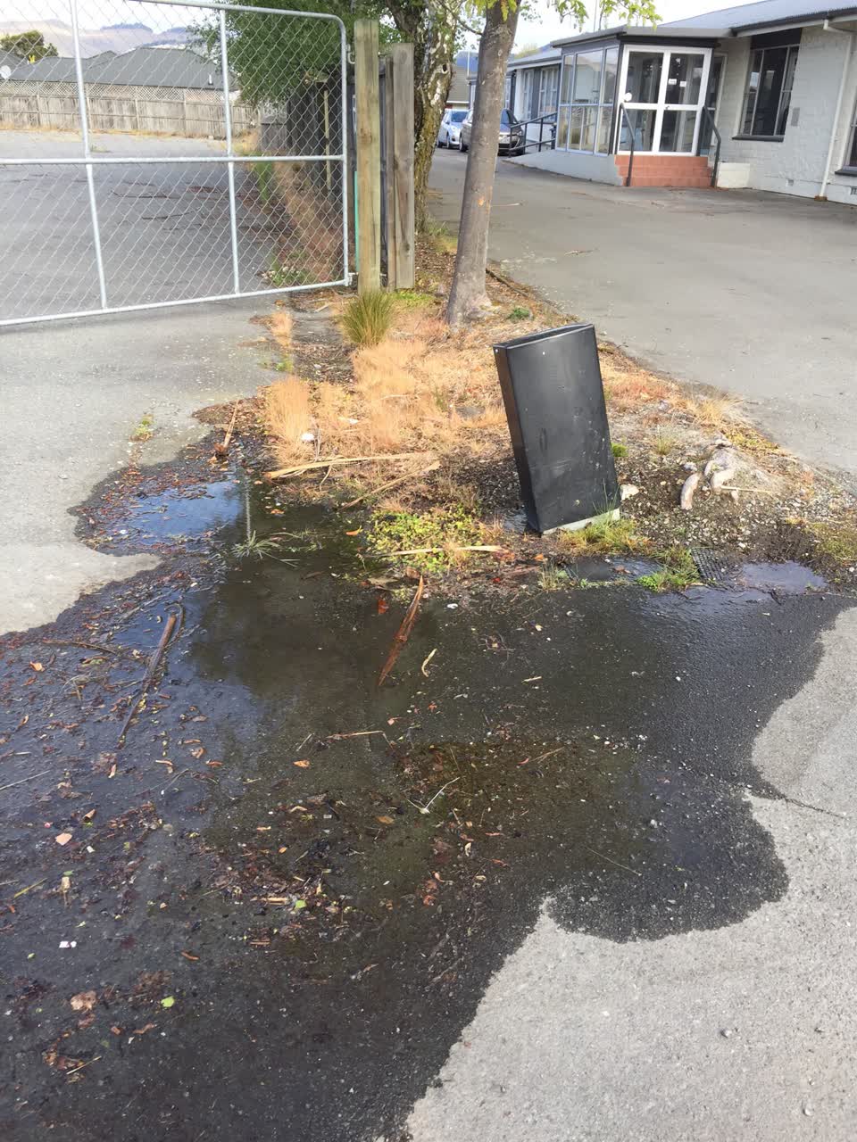 The photograph attached to this water leak report