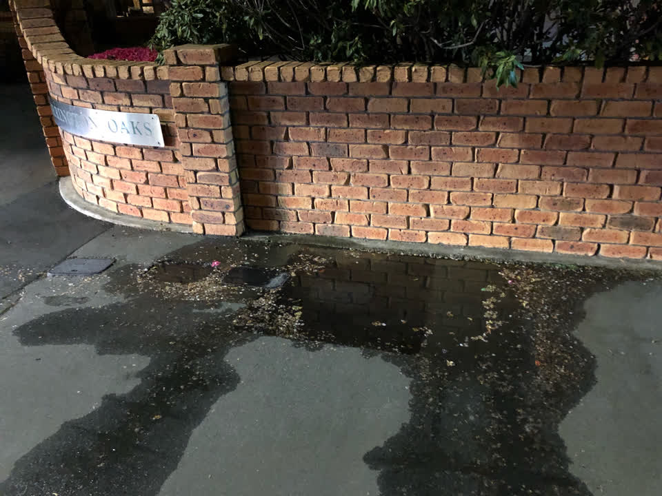 The photograph attached to this water leak report