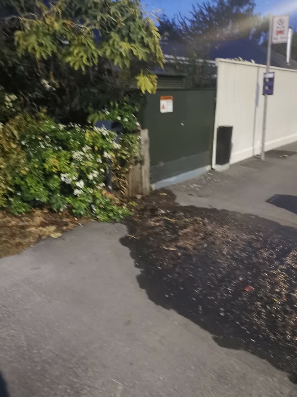 The photograph attached to this water leak report