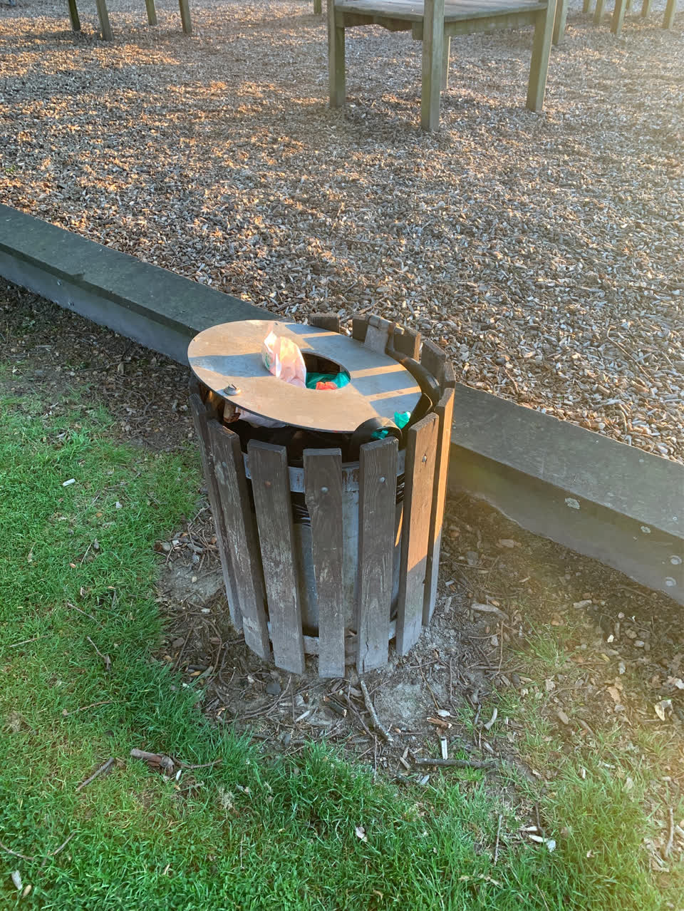 The photograph attached to this rubbish and bins - general report