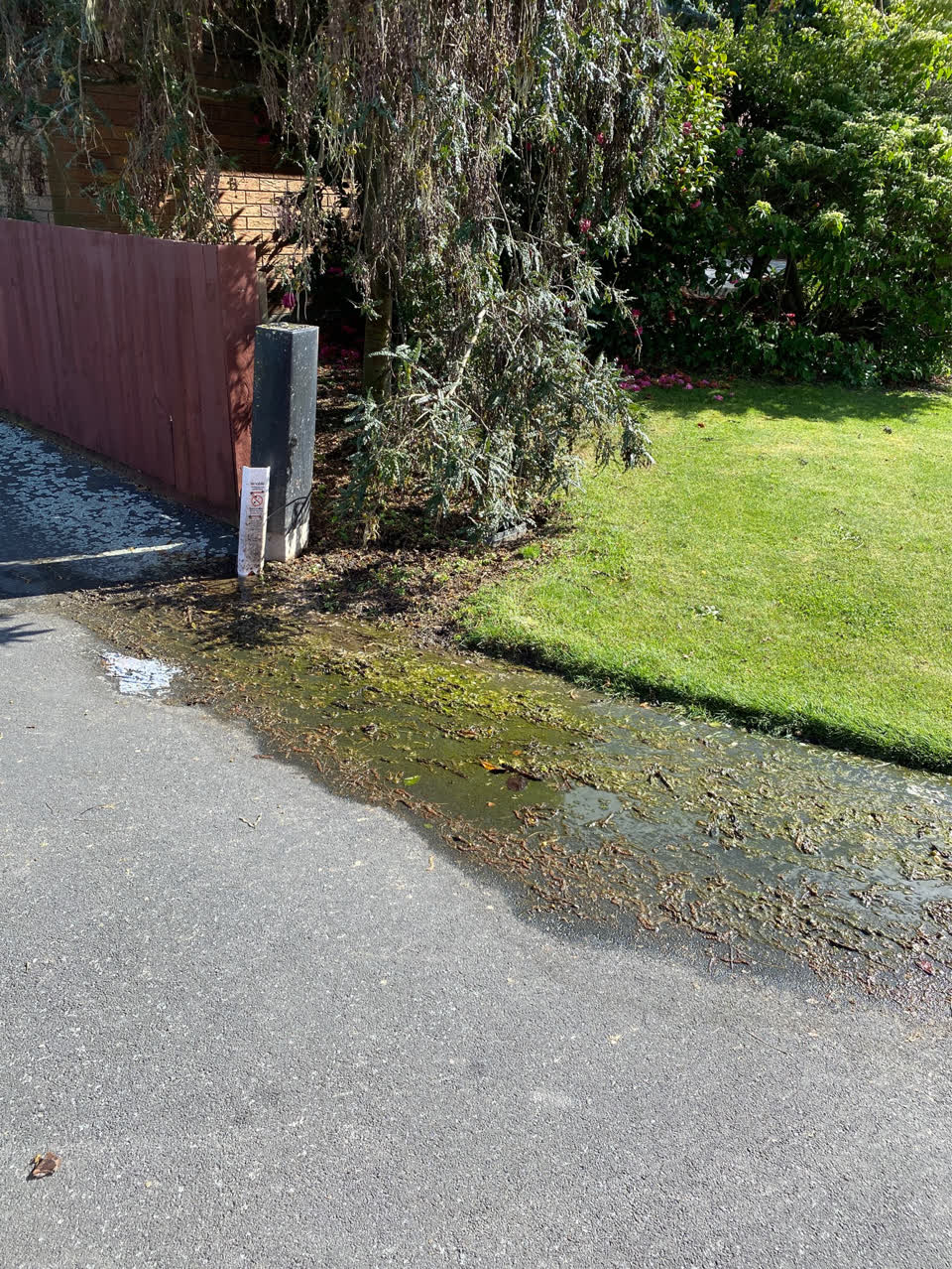 The photograph attached to this water leak report